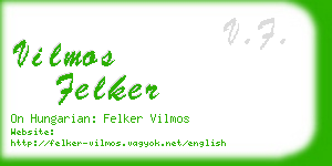 vilmos felker business card